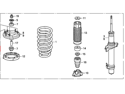 2009 Honda Accord Shock Absorber - 51620-TE0-A04