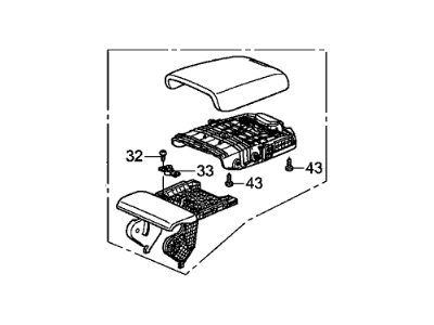 Honda 83450-TB2-H21ZA Armrest Assembly, Console (Pearl Ivory)