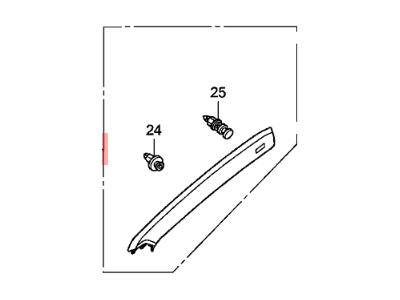 Honda 84101-TE0-A02ZB Garnish Assy., R. FR. Pillar *YR327L* (PEARL IVORY)