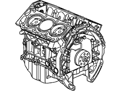 2009 Honda Accord Engine Block - 10002-R72-A02