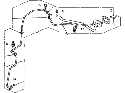 Honda 80321-TA6-A01 Pipe Assembly, Air Conditioner