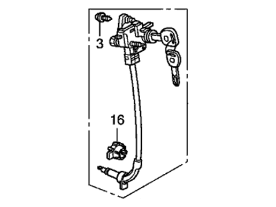 Honda 72185-TE0-A01 Cylinder, Driver Side Door