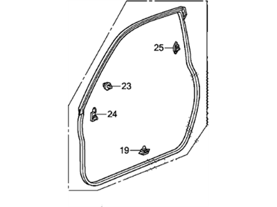 Honda 72350-TE0-A01 Weatherstrip, L. FR. Door