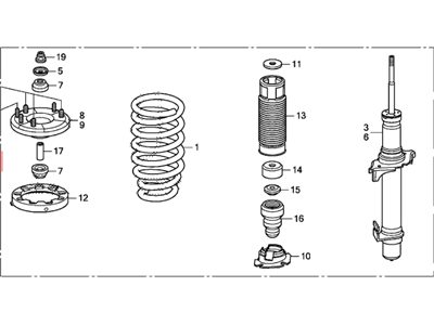 2008 Honda Accord Shock Absorber - 51610-TE0-A04