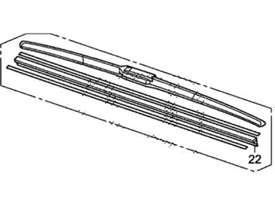 Honda 76620-TE0-A01 Blade, Windshield Wiper (650MM)