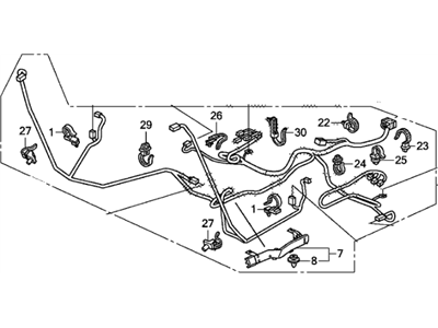 Honda 77962-TE0-A12 Wire Harness, SRS Floor