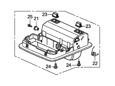 Honda 83250-TA5-A51ZB Console Assy., Roof *YR327L* (Long) (PEARL IVORY)