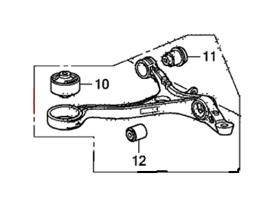 Honda 51360-TE1-A00 Arm, Left Front (Lower)