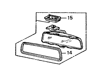 Honda 88140-SA0-963ZA Mirror, Rearview *Y8L* (Murakami) (WARM WHITE)