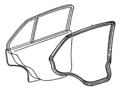 1983 Honda Civic Door Seal - 76885-SA8-013