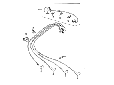 Honda Civic Spark Plug Wire - 32700-PA6-000