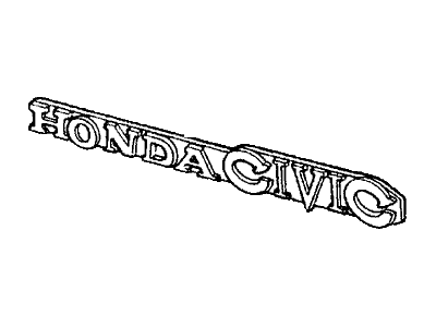 Honda 87301-SA8-000 Emblem, Rear (Civic)