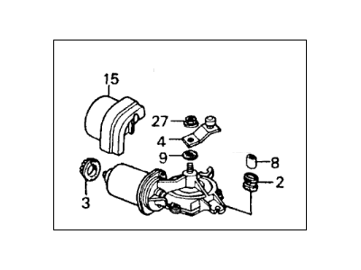 Honda 38410-SA0-605 Motor, Wiper