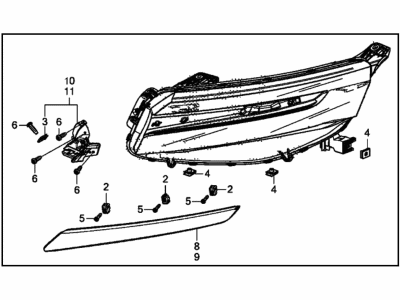 Honda Clarity Plug-In Hybrid Headlight - 33100-TRW-A11