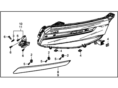 Honda Clarity Plug-In Hybrid Headlight - 33150-TRW-A11