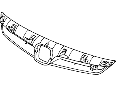 Honda 71121-SNX-A00ZA Base, Front Grille (Grille Gun Metallic)