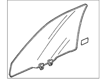 Honda 73350-S5A-A22 Glass Assy., L. FR. Door (Green) (Asahi)