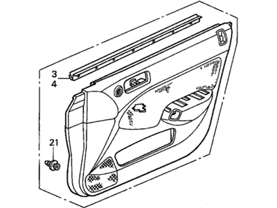 Honda 83533-S5A-A63ZC Lining, R. FR. Door *NH361L* (CF GRAY)