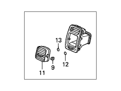 Honda 77635-S5A-A11ZB Outlet Assy., Driver *YR248L* (KI TAUPE)