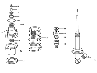 Honda 52610-S5A-C12 Shock Absorber Assembly, Right Rear