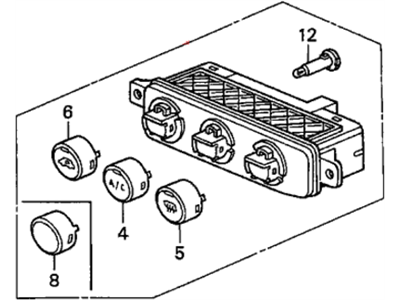 Honda 79510-S5D-A11ZA Switch Assy., Heater Push *NH365L* (BLACK METALLIC)