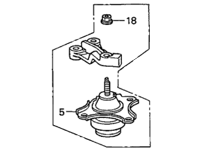 Honda 50820-S5A-A08 Rubber Assy., Engine Side Mounting