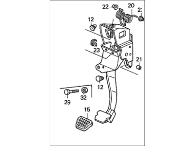 Honda 46900-S5F-L52 Pedal Assy., Clutch