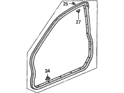 Honda 72350-S5A-A01 Weatherstrip, L. FR. Door