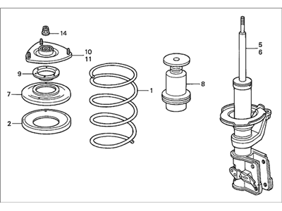 Honda 51601-S5A-C53 Shock Absorber Assembly, Right Front