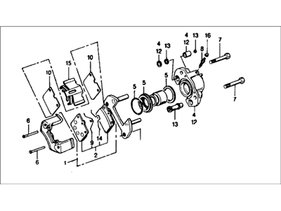 1976 Honda Civic Brake Caliper - 45210-663-674