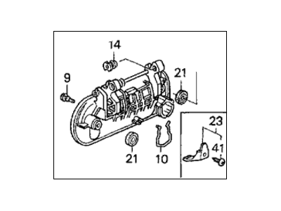 Honda 72180-SL9-003ZW Handle Assy., L. FR. (Outer) *B80P* (MYSTIC BLUE PEARL)