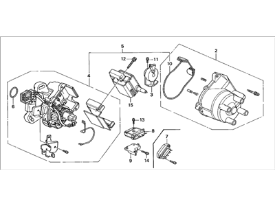 1995 Honda Odyssey Distributor - 30100-P1E-A01