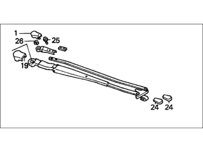 Honda 76610-SX0-A01 Arm, Windshield Wiper (Passenger Side)