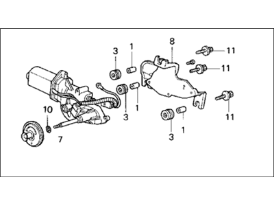 1997 Honda Odyssey Wiper Motor - 76700-SX0-003