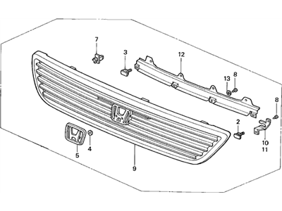 Honda 75100-SX0-J22 Grille Assembly, Front