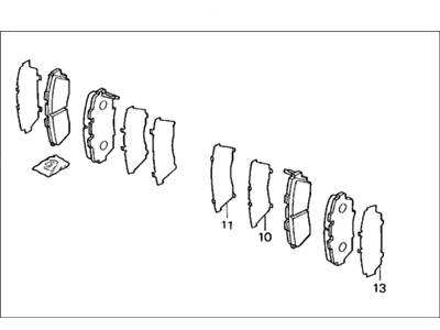 1995 Honda Accord Brake Pad Set - 45022-SM5-525