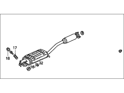 1997 Honda Odyssey Muffler - 18030-SX0-306