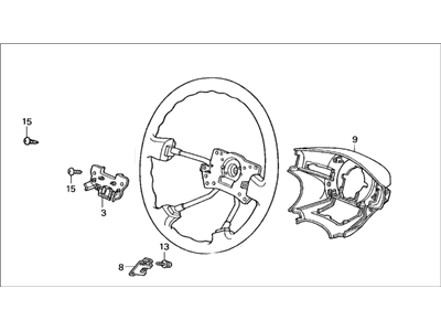 Honda 78510-SX0-C81ZC Wheel, Steering (Medium Taupe)