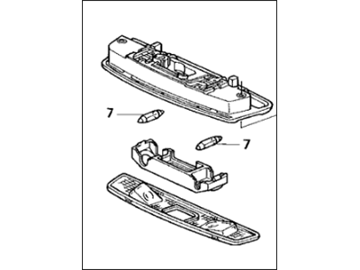 Honda 34400-SM4-003ZB Light Assembly, Front Map (Smooth Beige)