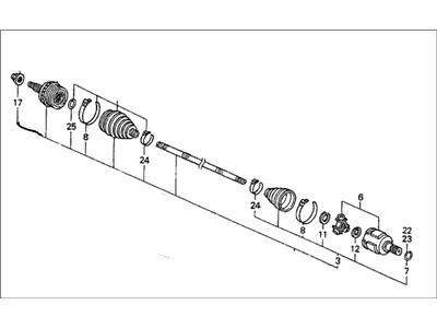 1998 Honda Odyssey Axle Shaft - 44010-SX1-950