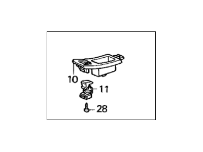 Honda 35760-SX0-A01ZA Sub-Switch Assembly, Passenger Side Power Window (Jade Green)