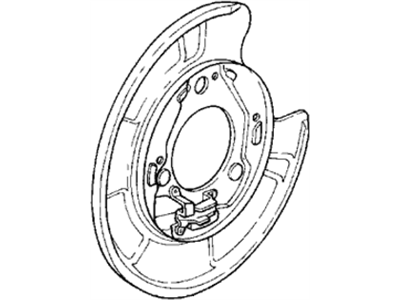 Honda 43120-SX0-G01 Plate, Left Rear Brake Back