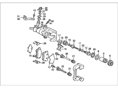 Honda 43210-SL5-A01RM Caliper Assembly, Rear (11Clp-14S) (Reman) (Nissin)