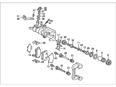 Honda 06432-SV5-505RM Caliper Sub-Assembly, Right Rear (Reman)