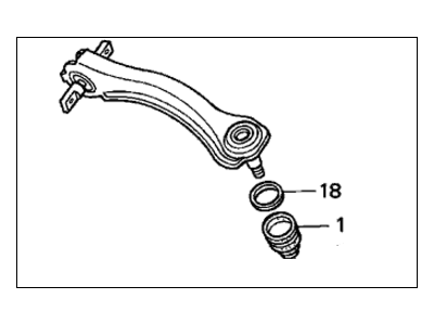 Honda 52390-SM5-A01 Arm, Right Rear (Upper)