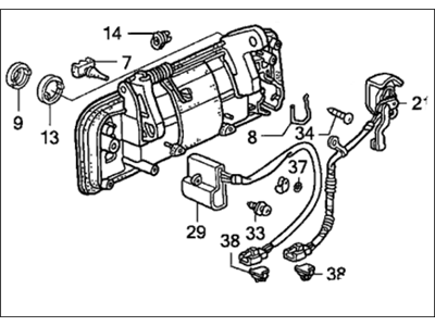 1992 Honda Accord Door Handle - 72180-SM1-000ZM