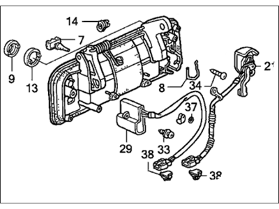 1990 Honda Accord Door Handle - 72180-SM1-000ZA