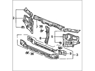 Honda 60400-SM4-300ZZ Bulkhead, Front