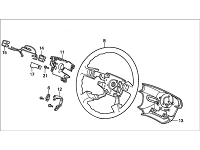 Honda 78510-SM5-A81ZA Wheel, Steering (Black)