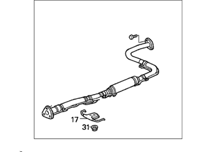 Honda 18220-SM5-A02 Pipe B, Exhuast